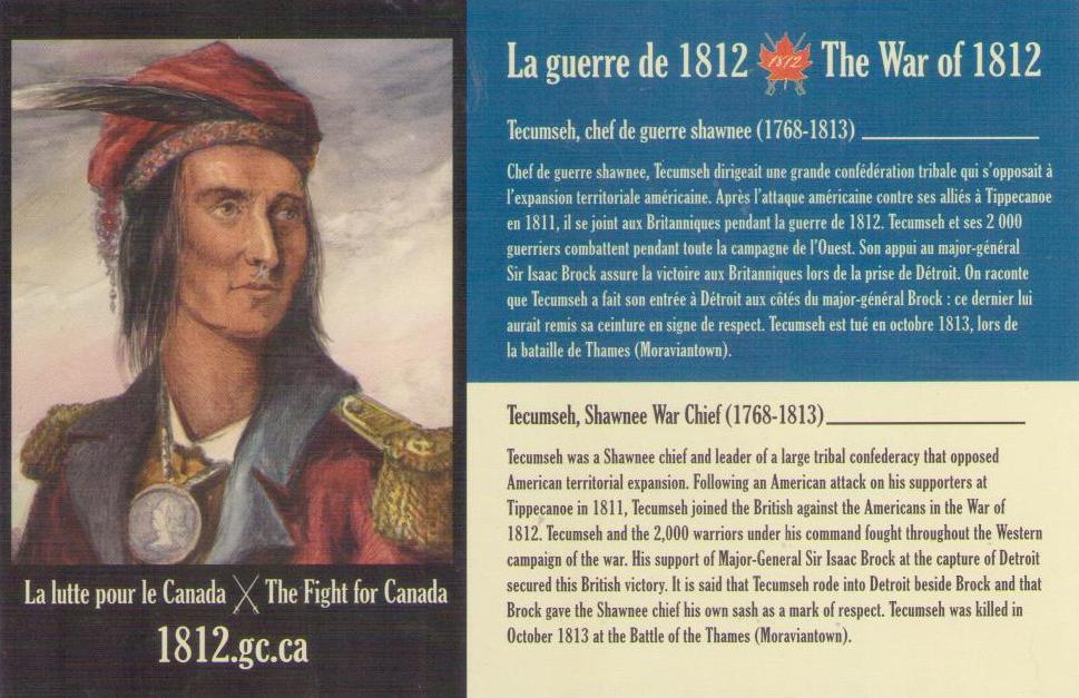The War of 1812:  Tecumseh, Shawnee War Chief