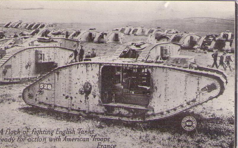 A flock of fighting English Tanks …