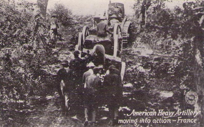 American Heavy Artillery moving into action – France