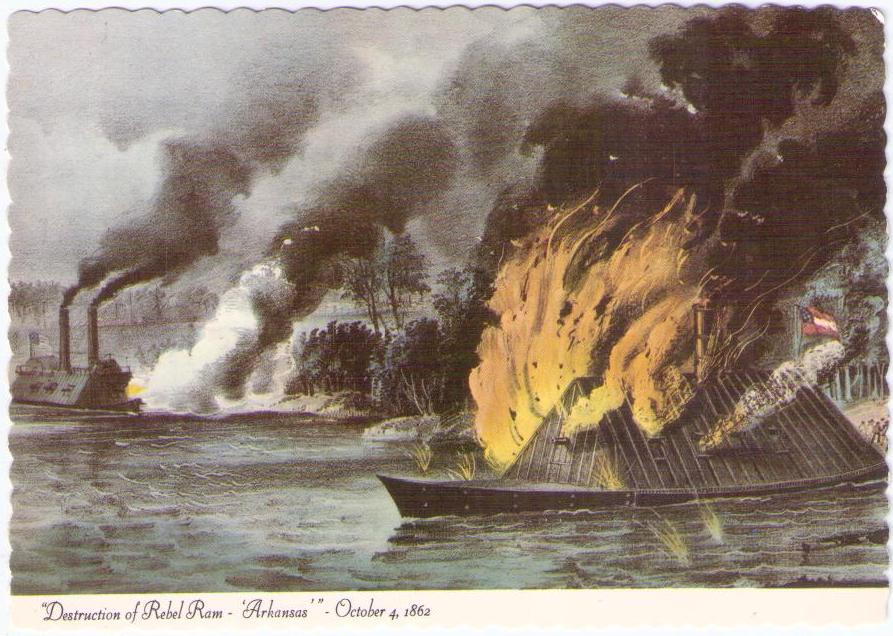 “Destruction of Rebel Ram – ‘Arkansas’ – October 4, 1862”