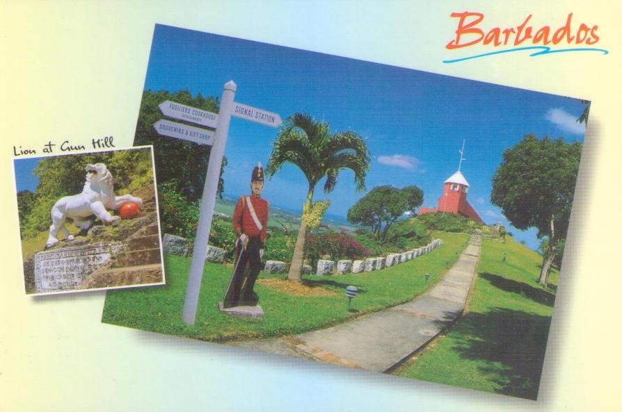 St. George, Gun Hill 19th Century Signal Station & Lion (Barbados)