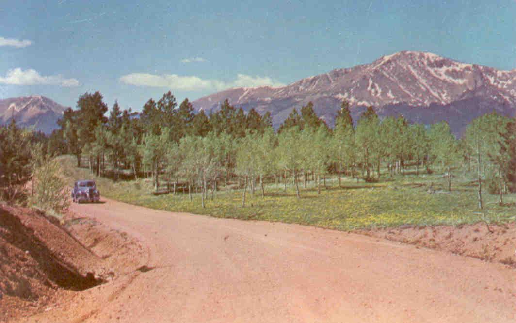 Pikes Peak from top of Rampart Range Road (Colorado, USA)