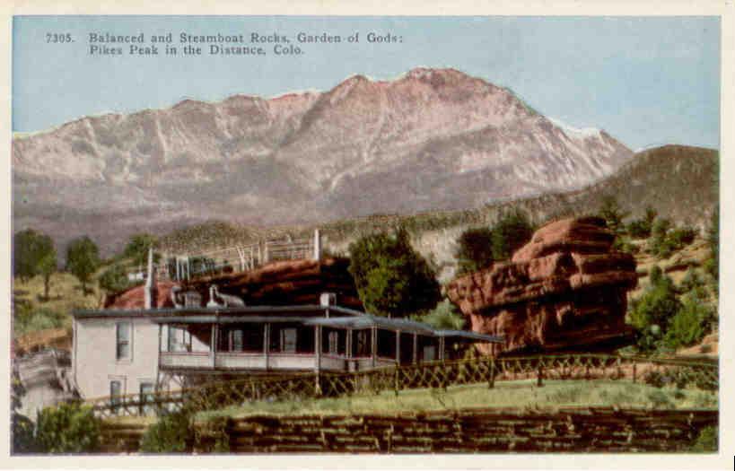 Garden of Gods, Balanced and Steamboat Rocks, Pikes Peak (Colorado)