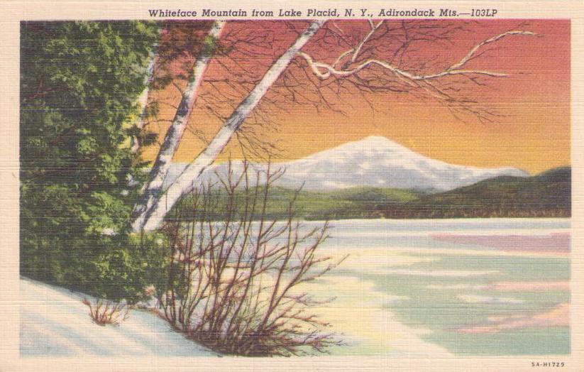 Whiteface Mountain from Lake Placid (New York)