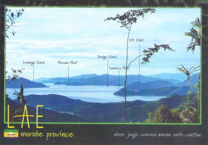 Morobe Province, Lae, dense jungle covered morobe south coastline (Papua New Guinea)