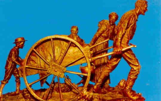 Handcart Pioneer Monument, Museum on Temple Square, Salt Lake City (Utah)