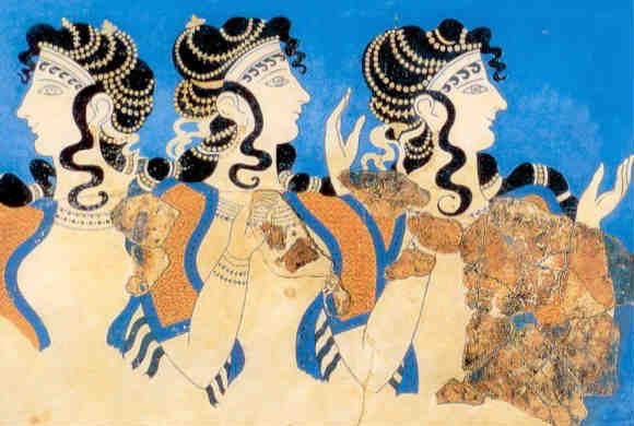 Crete, Heraklion Museum, The Ladies in blue (Greece)