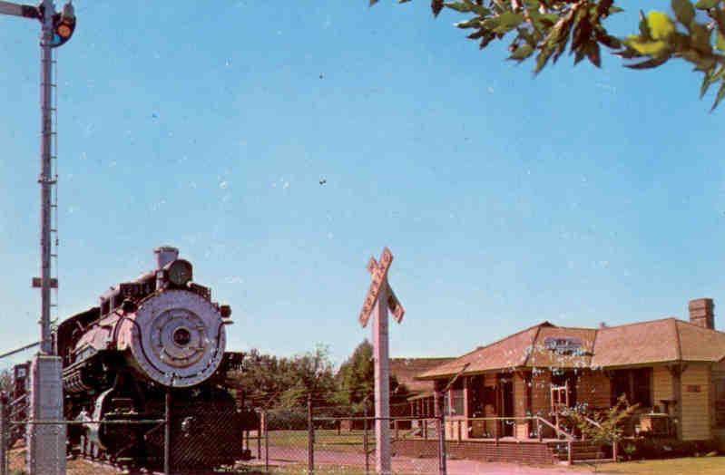 Bakersfield, Bena Station and Locomotive (California)