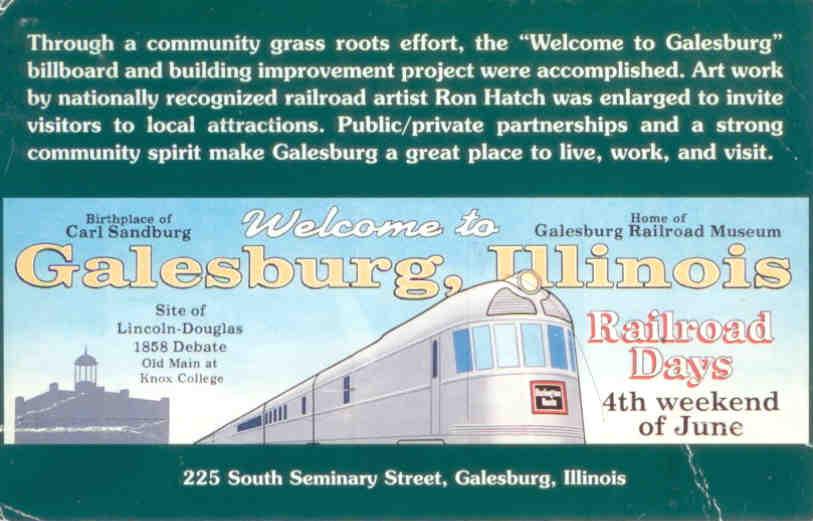 Welcome to Galesburg, Railroad Days (Illinois, USA)