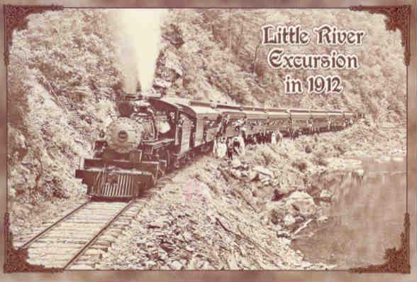 Little River excursion train in 1912 (Tennessee, USA)