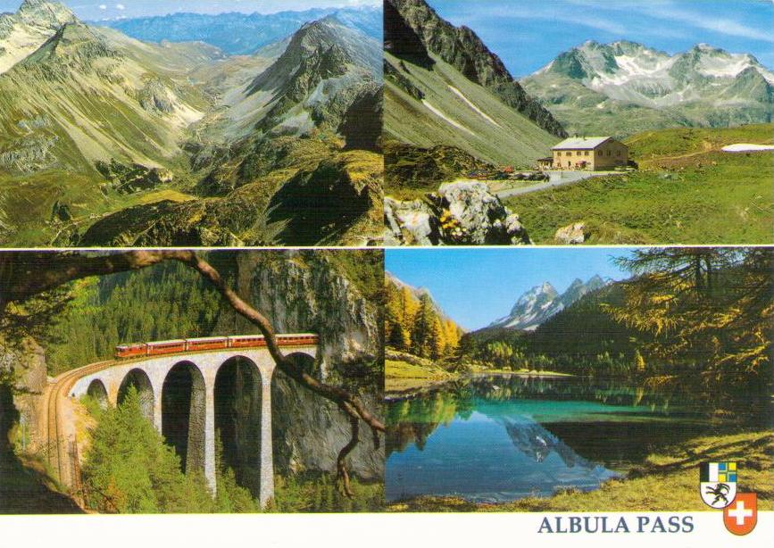 Albula Pass, multiple views (Switzerland)