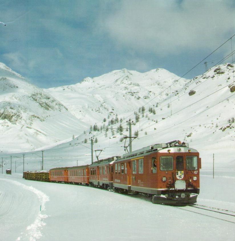 Train in snow