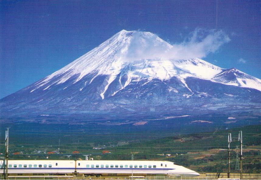 Mt. Fuji and Shinkansen (Japan)