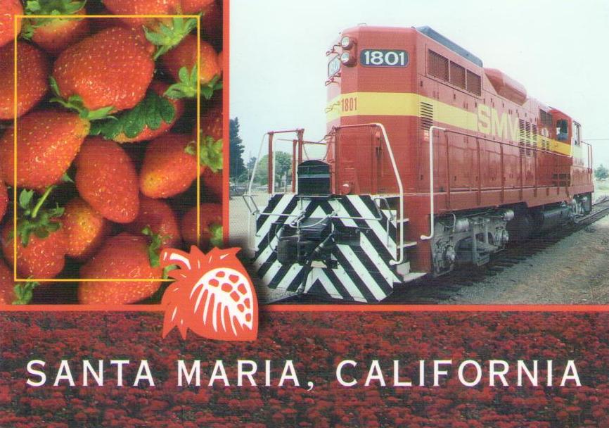 Santa Maria, train and strawberries (California)