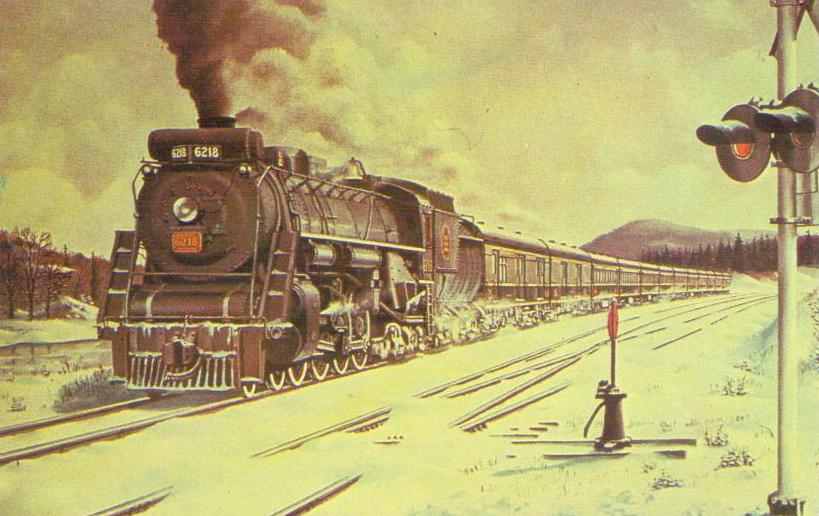 Canadian National Railway, 4-8-4 No. 6218 (art)