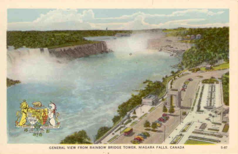 General View from Rainbow Bridge Tower, Niagara Falls (Canada)