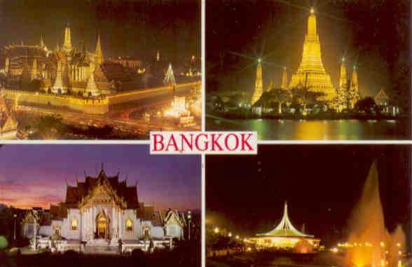 Multiple temple views, Bangkok
