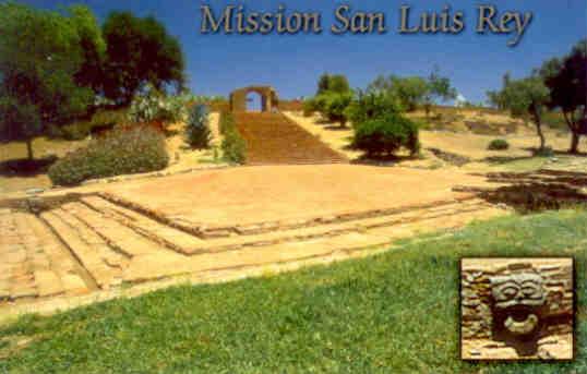 Mission San Luis Rey, sunken gardens and lavanderia (California)