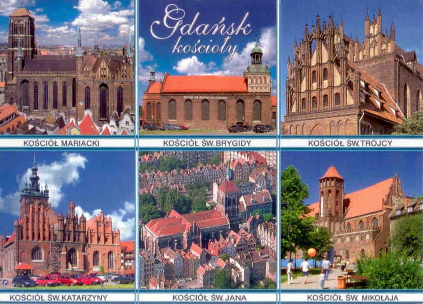 Gdansk, kościoły (churches) (Poland)