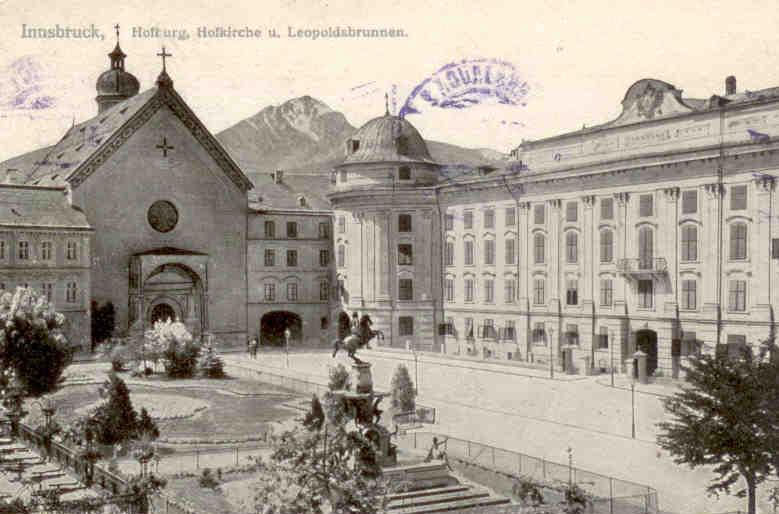 Innsbruck, Hofburg, Hofkirche u. Leopoldsbrunnen