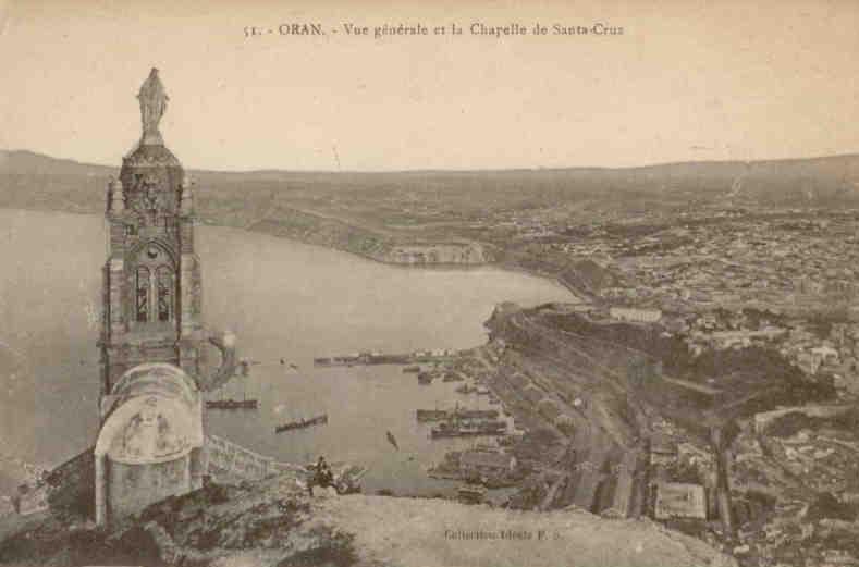 Oran, General view and Chapel of Santa-Cruz (Algeria)