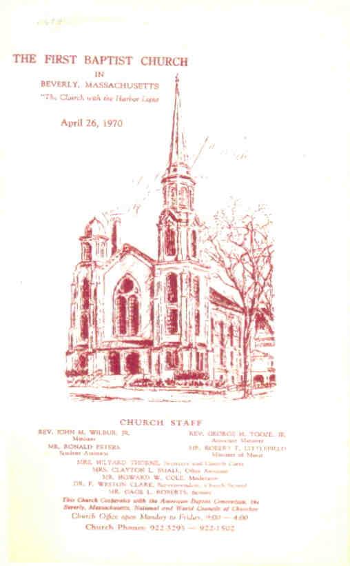 The First Baptist Church, Beverly (Massachusetts, USA)