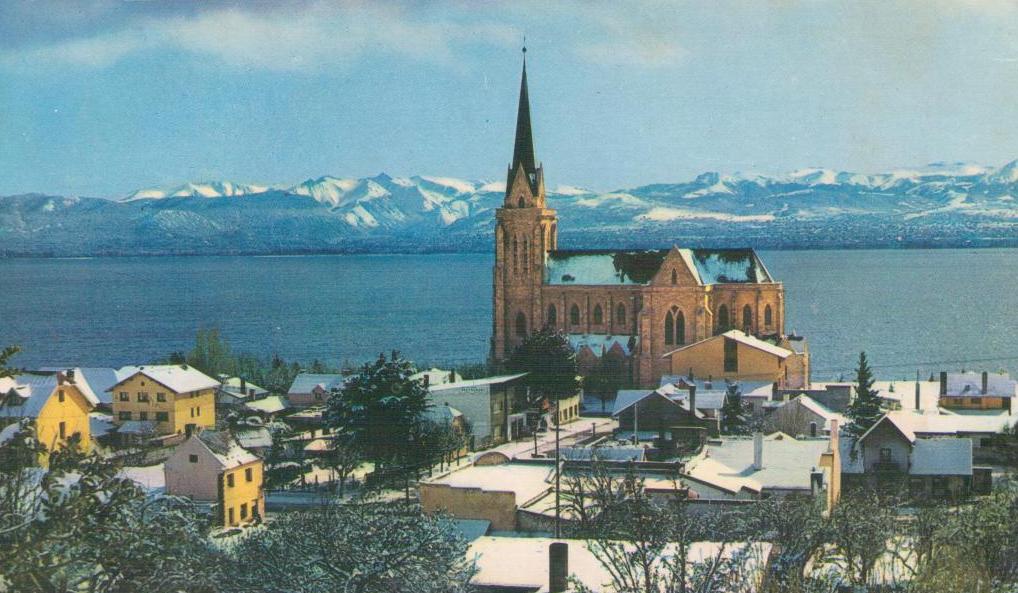 Bariloche, Winter view of the church (Argentina)