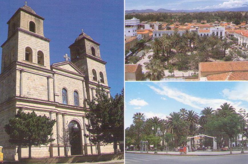 Tarija, Cathedral and Plaza Luis de Fuentes (Bolivia)