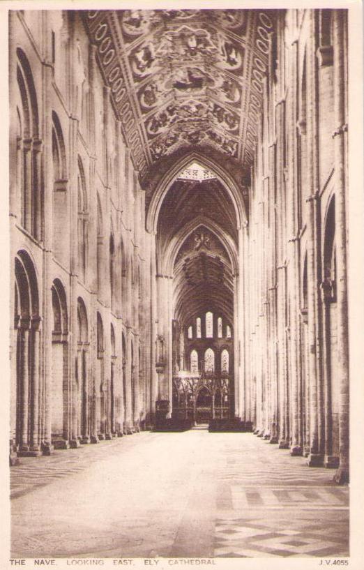 Ely Cathedral, The Nave.  Looking East. (England)