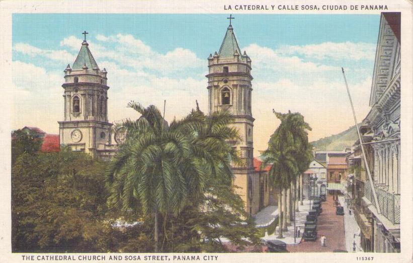 Panama City, The Cathedral Church and Sosa Street (Panama)