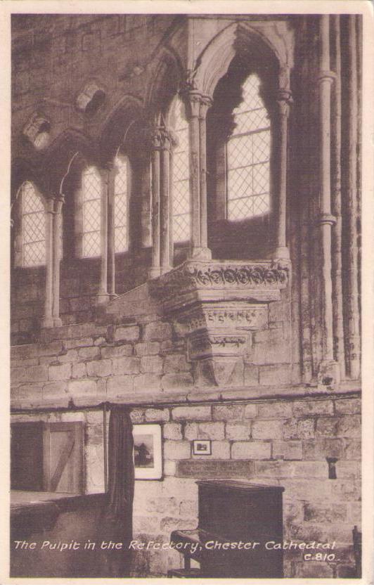 Chester Cathedral, The Pulpit in the Refectory