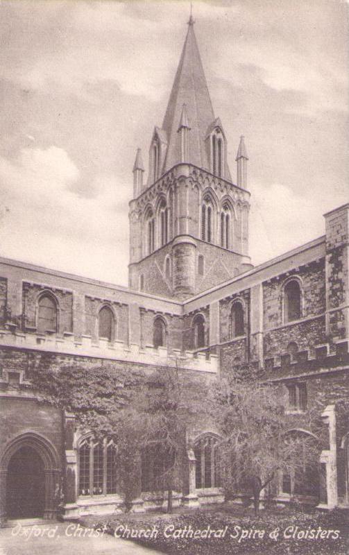 Oxford, Christ Church Cathedral Spire & Cloisters (England)