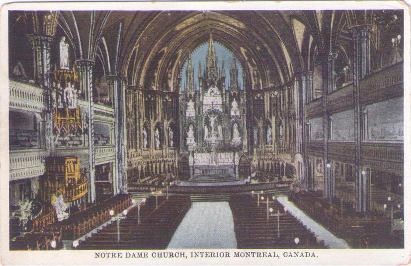 Montreal, Notre Dame Church, Interior (Canada)