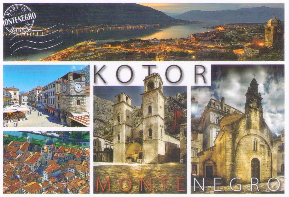Kotor (Montenegro), five multiple views