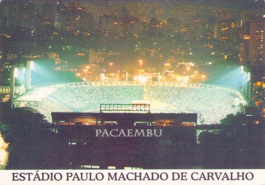São Paulo – SP – Vista noturna do Estadio Paulo Machado de Carvalho – Pacaembu (Brazil)