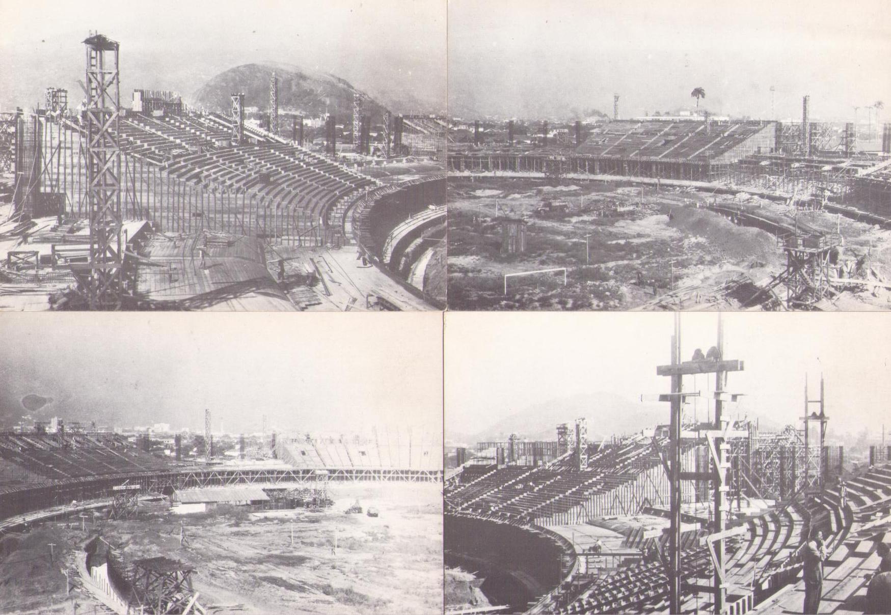 Rio de Janeiro, Construção do Estádio do Maracanã (set of four)