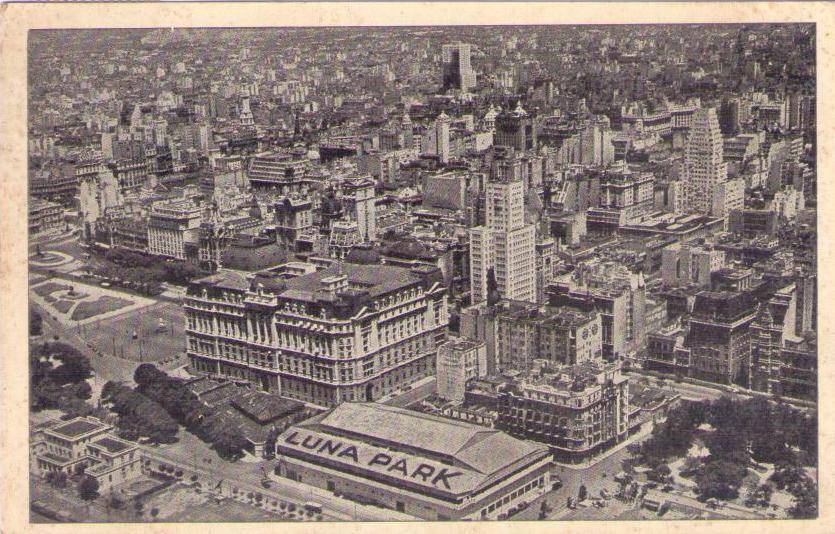 Buenos Aires, Panoramic view of the city and Luna Park Stadium