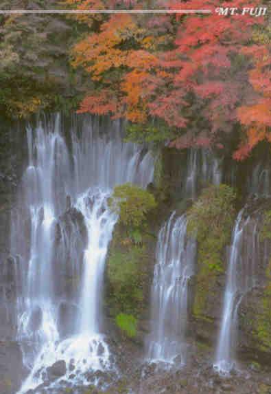 Beautiful Mt. Fuji, Shiraito waterfalls (Japan)