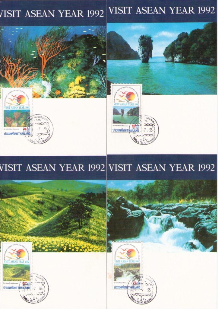 Visit ASEAN Year 1992 (Maximum Cards) (Thailand) (set)