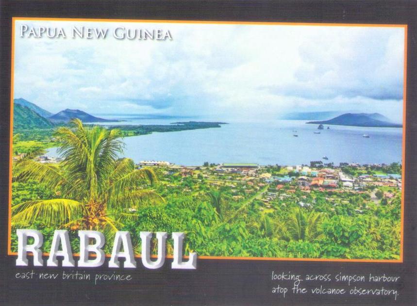 East New Britain Province, Rabaul, looking across Simpson harbour (Papua New Guinea)