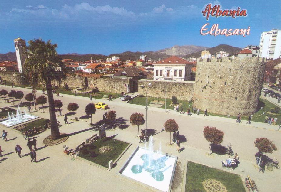 Elbasani Castle (cen. II-III AD), day view (Albania)