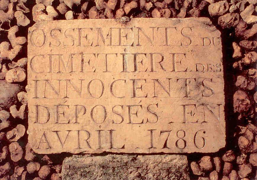 Paris, Catacombs, Ossements du Cimetiere (France)