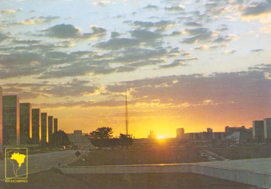 Brasilia – DF – Sunset – Esplanade of the Ministries (Brazil)