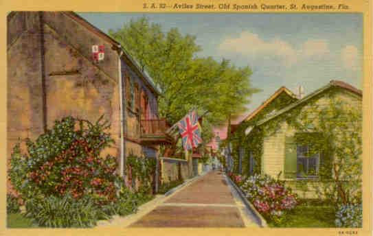 Aviles Street, Old Spanish Quarter, St. Augustine (Florida, USA)