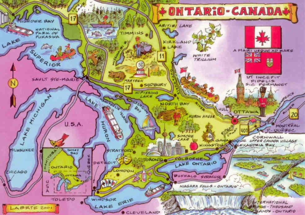 Ontario map (Canada)