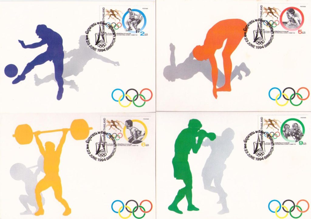 Centenary of the International Olympic Committee (Thailand) (Maximum Cards) (set of 5)