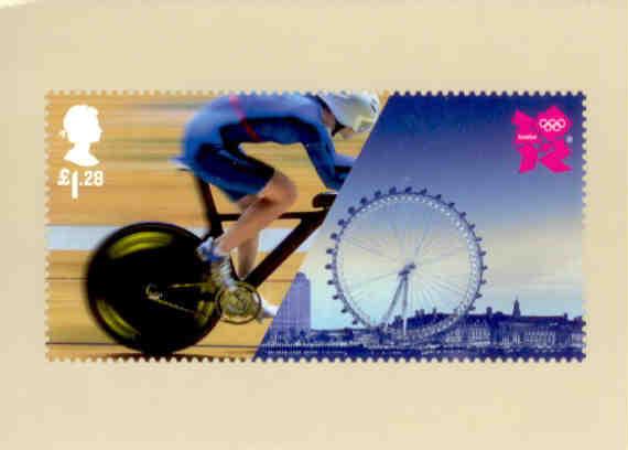 London 2012 Olympics Cyclist and London Eye