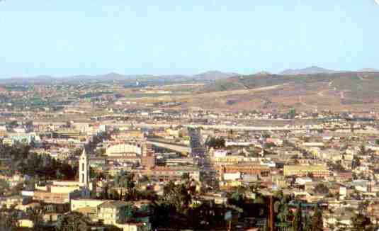 Tijuana, panorama with San Ysidro CA (Mexico)