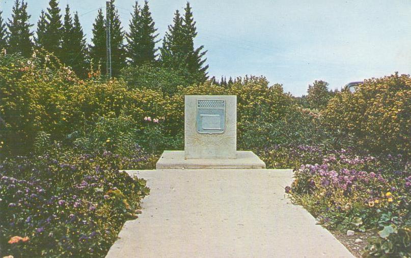 International Peace Garden, corner stone (USA/Canada)