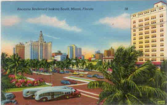 Miami, Biscayne Boulevard looking South